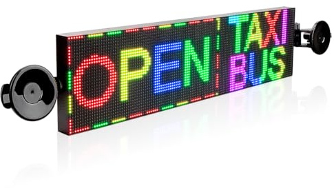 Leadleds P4 WiFi LED Schild Auto Scrolling Message Board, 52,1 x 12,7 cm RGB 7 farbe-Programmierbare LED-Anzeige Werbetafel Indoor Nutzung