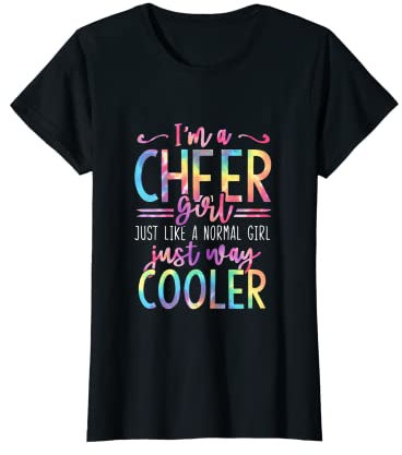 Lustige Cheerleading Mädchen Tie Dye Cheer Frauen T-Shirt