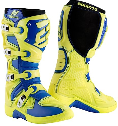 Bogotto MX-6 Motocross Stiefel, blau/gelb, 43