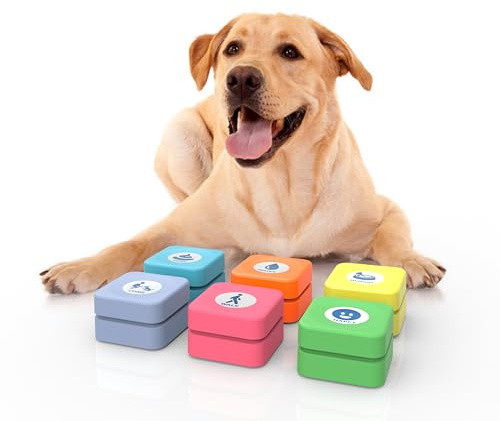 Vhffoso hundeklicker clicker Hund Buzzer mit aufnahmefunktion Agility Set Hunde Hund zubehör Dogs Button Dog Toys klicker Hund hundezubehör für große Hunde Hunde knöpfe Dog Buttons Buzzer Hund