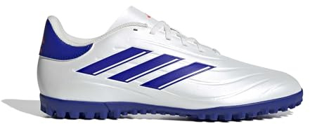 Adidas Unisex COPA Pure II Club Football Boots Turf, Footwear White/Lucid Blue/SOLAR RED, 46 EU