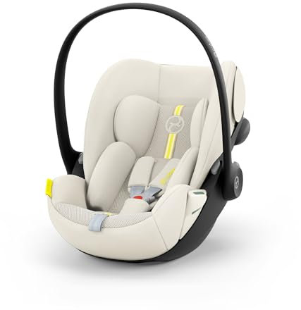CYBEX Gold Cloud G i-Size Plus infant car seat, Incl. newborn insert, From birth to approx. 24 months, For children from 40 cm to 87 cm, Max. 13 kg, Seashell Beige