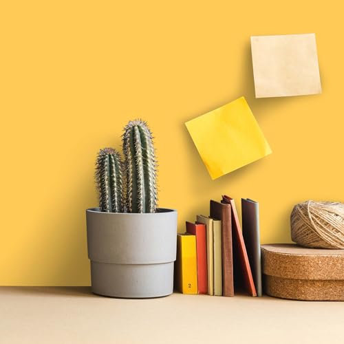 K&L Wall Art Seidenmatt Wandfarbe Gelbe Innenwandfarbe modern Wandschutz Anstrich 5Liter Farbe