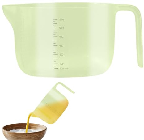 Vaso para batir huevos, taza medidora de escala con filtro, taza de marcado – Gran capacidad para restaurante, hogar, huevos, hornear, mezclar, gadget para restaurante y hogar