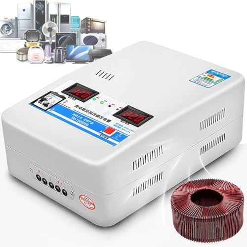 GYQSSD Stabilizzatore di Tensione 220V, Stabilizzatore di Tensione di Alimentazione Completamente Automatico, Regolatore per Condizionatore Aria Ad Alta Potenza in Rame Puro Domestico,15000W