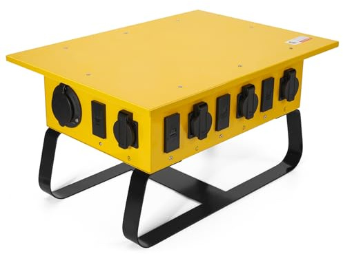 Power Distribution Box, Temporary Power Distribution Center, 50A California Standard Twist-to-Lock, Ideal for Temporary Power Needs
