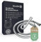 KLUDI-X3 Universal Duschschlauch 1,25 m aus reinigungsfreundlichem Kunststoff, flexibler Brauseschlauch mit doppeltem Verdrehschutz, knickfest, Standard Anschluss, Chrom