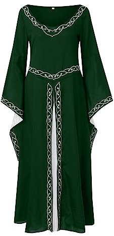Steampunk Damen Langarm - Gothic Kleidung Damen Viktorianisches Kleid| Mittelalter Kleidung Gothic Kleid Renaissance Kleid Steampunk Kleid Mittelalter Kleid Cosplay Umhang Halloween Kostüm Mädchen