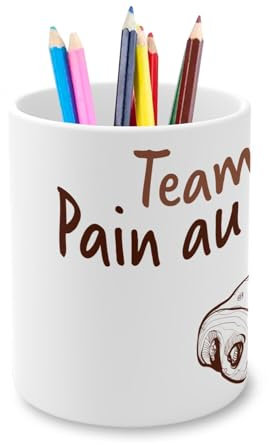 Fabulous Pot à Crayon en Céramique - Team Pain au Chocolat Humour Blague Paris - 325 ml