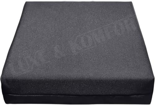 Luxe & Komfort | Wheelchair Cushion Ultra-Soft & Supportive, with Non-Slip & Zippered Cover (20 x 20 Inches - Fits most of Wheel chairs) (Thickness - 2 Inches)