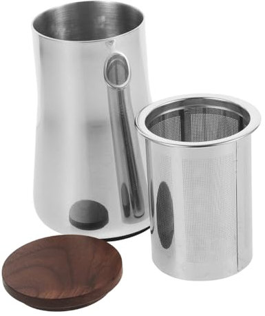 HOMOCONO Stainless Steel Coffee Sifter Fine Mesh Strainer Espresso Dosing Cup for Powder Sugar Shaker Lid Easy to Clean for Coffee Grounds and Tea Filter