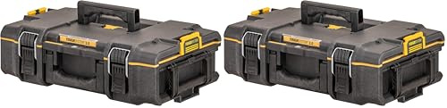 DEWALT Coffret TOUGHSYSTEM Petite Contenance DWST83293-1 - IP65-554 x 371 x 165 mm - Robuste - Emplacement TAG TOOL CONNECT - Poignées Ergonomiques DWST83293-1 (Lot de 2)