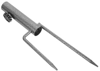 Picchetto da Terra per Ombrellone Anti-Vento - Base in Acciaio Zincato Antiruggine per Spiaggia e Giardino, Adatto a Ombrelloni 2.5-3.5cm con Sistema di Fissaggio Rapido (35cm)