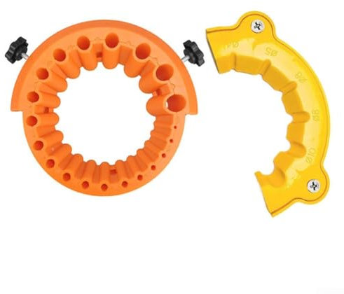 Bulevisiter Drill Bit Sharpener Guide Tool Grinding Attachment for Angle Grinder Polishing Multi Angle Sharpener, Hand Tool Sharpener(Orange Yellow)