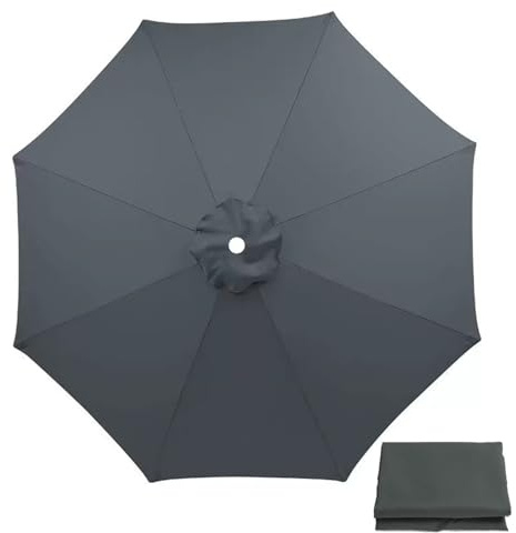 6 Ribs/8 Ribs Patio Umbrella Replacement Canopy Outdoor Backyard Umbrellas Cantilever Parasols Replacement Covers for 6.5ft/7.5ft/9ft/10ft Garden Sun Umbrella