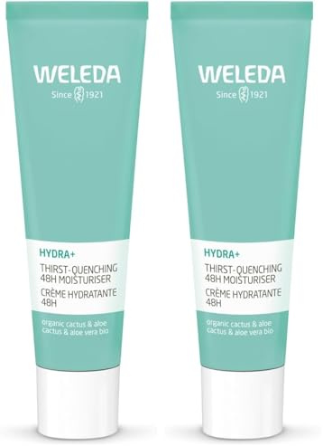 WELEDA Bio 48h Hydration Creme Gel - vegane Naturkosmetik Gesichtspflege mit patentiertem Feuchtigkeit + Bio-Hydro Extrakt. Schnell einziehende Gesichtscreme mit Aloe Vera & Phyto Glycerin (1x 30ml)