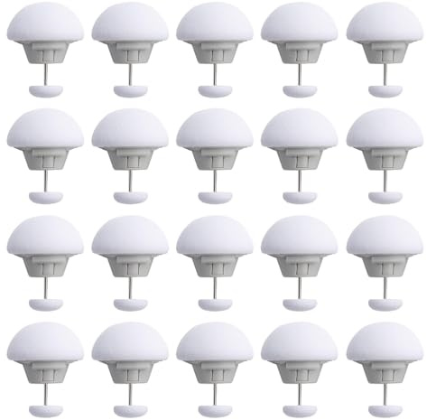 Bed Sheet Clips, Non-Slip Duvet Pins Mushroom Duvet Pins for Blanket Bed Sheet Curtain Socks Clothes Mattress Covers Whit (20, White)