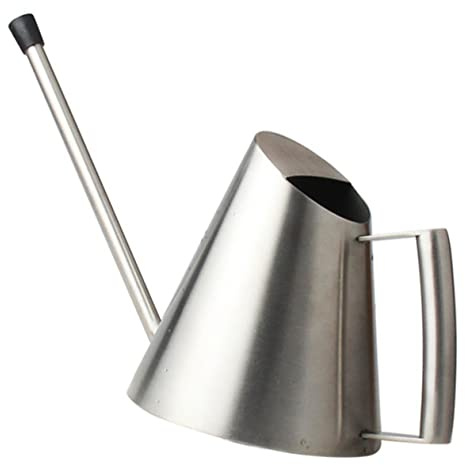 INOOMP Arrosoir Acier Inoxydable à Long Bec Pot de Jardinage Métallique pour Arrosage Intérieur et Extérieur Pratique et Ergonomique