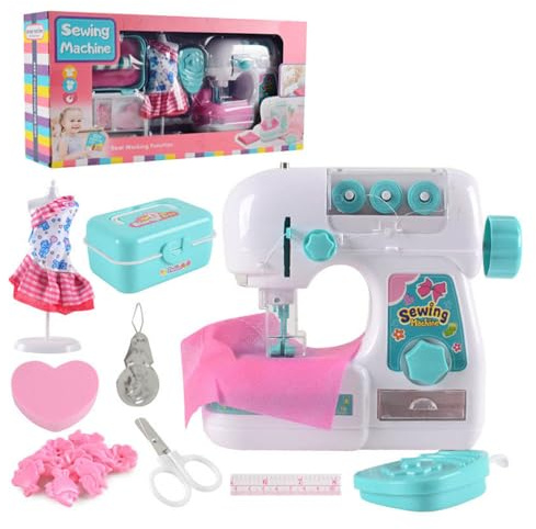 BUBEFSKD Máquina de coser juguete educativo ropa educativa juguete seable para niños niñas juego regalo juegos de máquina de coser