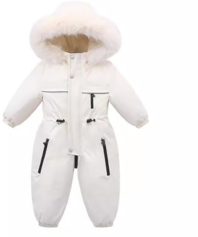 Générique Hiver Ensemble de Ski Enfant, Combinaison de Ski pour garçons et Filles Ensemble Fille Costume Imperméable à la Neige Snowsuit Vetement Fille 5-10 Ans