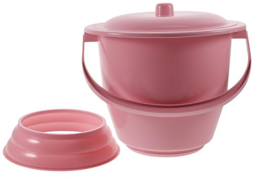 LABRIMP Urinal Plastic Easy to Carry and Pot Children Elderly Pail Night Portable Chamber with Cover Handle, Pp Potty Home Use