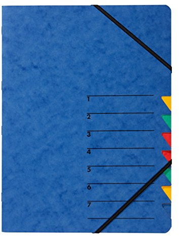 Pagna Ordnungsmappe Easy, Pressspan, A4 (A4 | 7 Fächer, Blau, 5)