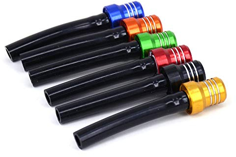 Entlüftungsschlauch, Gas- und Kraftstofftankdeckel, CNC-Schlauch, universal, für ATV Quad CRF YZF RMZ KLX DRZ Pit Dirt Bike Motorrad Aluminium Kraftstoff, 6 Stück Bunte