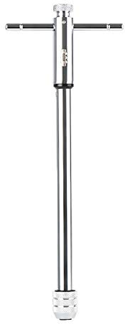BE-TOOL - Giramaschi a cricchetto con manico a T e supporto per vite con filettatura metrica, per rubinetti in piccoli spazi (M3-M8), argento