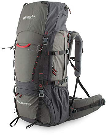 Pinguin Trekking Wander Rucksack Explorer 60 Liter Outdoor Höhenverstellbar schwarz