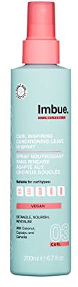 Imbue Curl Inspiring Conditioning Leave In Spray - Vegan and Curly Girl Compliant, 200ml