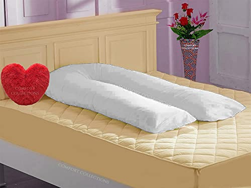 Comfort Collections Funda de almohada en forma de U de 365 cm para maternidad, lactancia y embarazo, cubre todo el cuerpo, color blanco
