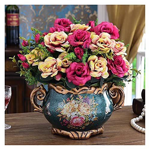 Keramische Vintage Vasen, handgefertigte nette Blume Vase Jar, Vasen für Dekor Modern Bauernhaus, Creme Keramik Pitcher Vase, Chic Statue Small Vase für Indoor Outdoor, Weihnachtsdekorationen Geschenk