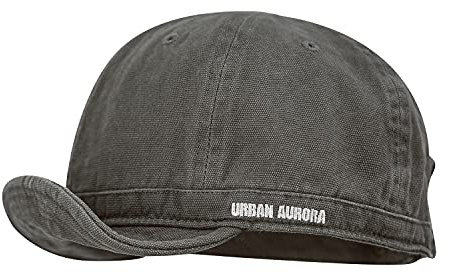 CLAPE Baumwolle Basecap mit Kurzer Schirm Weich Faltbar Baseballkappe | Verstellbar,Einfarbig,Unisex Short Brim Baseball Cap für Alltag,Casual,Reisen,Streetwear