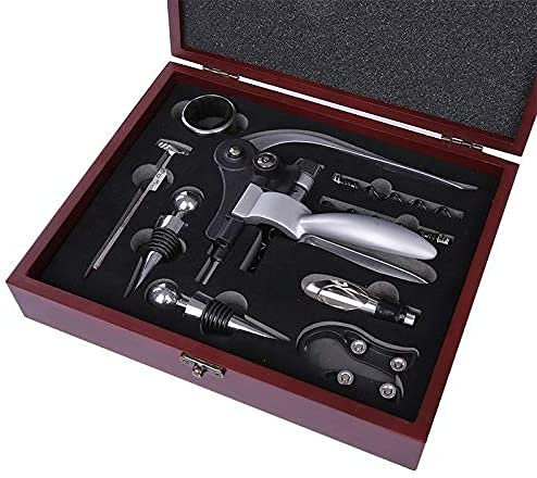 HSWYJJPFB Tire Bouchon Ensemble d'ouvre-Bouteille de vin Rouge Alliage Ouvreur de Lapin Bouchon verseur Ensemble dans Une boîte 0927