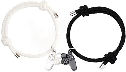 Bracelets d'amitié assortis pour couples, bracelets aimantés assortis pour couples, cadeaux pour joueurs, bracelets de relation à longue distance pour femmes, hommes, filles, meilleurs amis