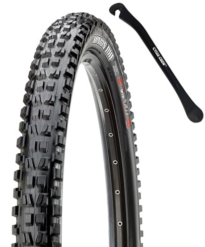 Minion DHF 26 x 2.3 62-559 Dual EXO/TR Mountain Bike Tire Bundle with Cycle Crew Tire Lever