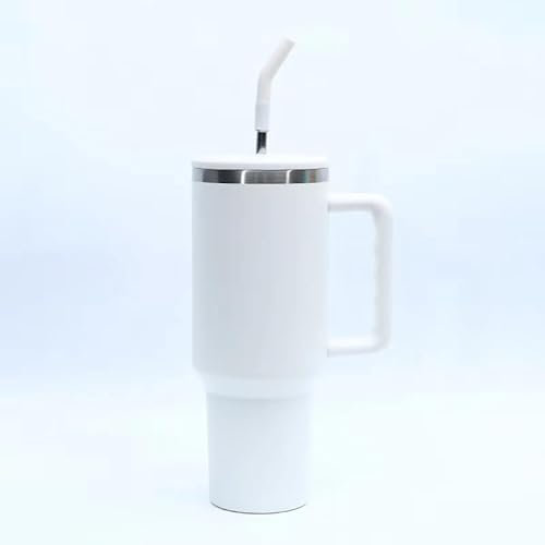 AGH life 1182ML 40OZ Mug Isotherme, Café avec poignée et Paille, Voyage double isolée sous vide avec Couvercle, Inoxydable 304 Tasse à Café Travel Mug, Boissons Chaudes et Froides Sans BPA