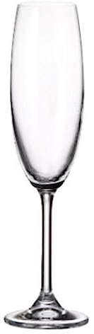 Set di coppe boemia cristallo chiaro 220 ml champagne 6 pezzi