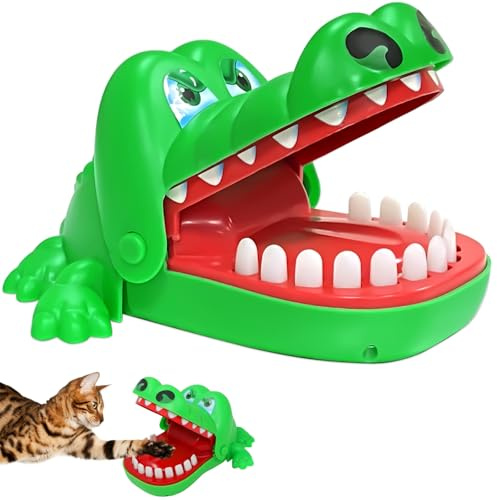 OPEIXSAYKOC Krokodil Spiel Croco Doc Spiel Spielzeug Krokodil Zähne, krokodil Spielzeug Set, Geschicklichkeitsspiel, Spaß Mund Finger beißen Familienspiel für Jungen und Mädchen