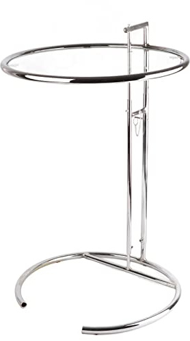 WOOXGEHM Mesa de Centro Elevable, Mesa Auxiliar de Cristal Transparente Estilo Vintage, Mesa de Centro Redonda Apilable para Espacios Pequeños/Salón/Dormitorio/Navidad/Año Nuevo