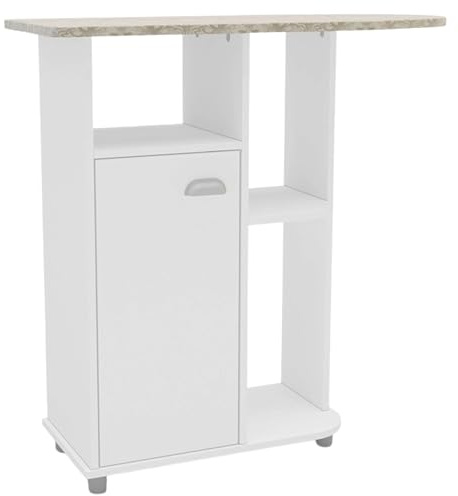 Miroytengo Mueble Auxiliar De Planchado Color Blanco 91x91 cm