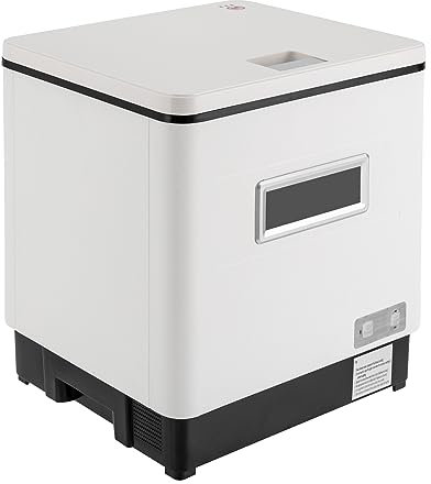 DeeDuud Mini lave-vaisselle de table 1500 W avec stérilisation UV et système informatique entièrement automatique pour appartements, dortoirs et camping-cars, blanc, REHGIOF31