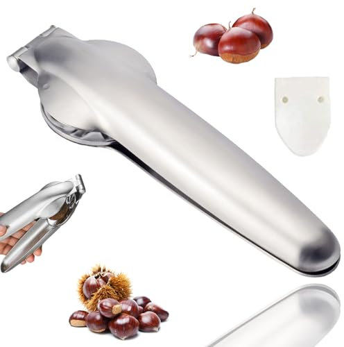MEETTIKEY 1 PCS Taglia Castagne, Pinza per Castagne in Acciaio Inox, Castagno Clip, Multifunzione Sbuccia della Apri, Schiaccia Castagne, per Castagne, Noci e Altre Noci