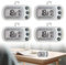 SPORWAY 4Pcs Termometro Nevera: Termometro Congelador, Termometro Interior para Congelador, Termometro Casa con Gancho y Magnético, Pantalla LCD
