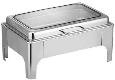 NISMIA Scaldapiatti in Acciaio Inox, Buffet Professionale a bagnomaria, scaldavivande,Rectangle,A