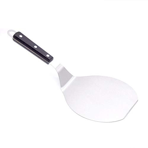 ISCBAFYX Solid Pizza Tray 10-inch Cake Lifter Stainless Steel Transfer Tray Peel Oven Shovel Pizza Spatula Moving Plate Holder Pastry Baking with Handle Pizza Pan