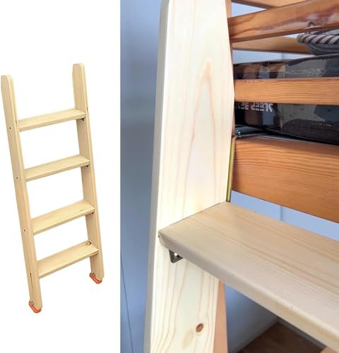 Scaletta per Letto a Castello Scaletta per Letto a Castello Scaletta per Letto a Castello in Legno Massello, Scaletta per Letto per Carichi Pesanti, Scale per Salita per Camper Dormitorio Do