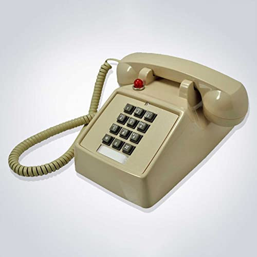 CNBYDK Telefono Fisso retrò con Pulsante, Telefono Fisso Vintage per casa, Ufficio, Telefoni retrò con Campanello Autentico e cordone a Spirale