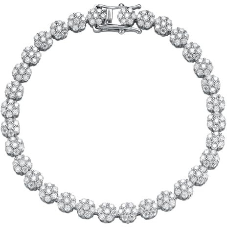 LOEXZAH Moissanit-Tennisarmband für Damen, Brautarmband, 18 Karat, Diamant-Tennisarmband für Herren, 925er-Sterlingsilber, Moissanit-Tennisarmband, Herren-Diamant-Armband, 1,5 mm, Stein, Moissanit