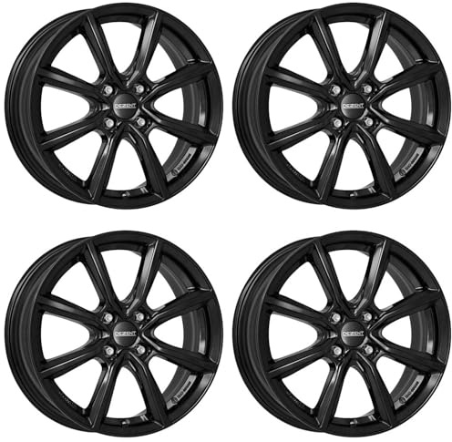 4x Dezent Felgen TN black 6.5Jx16 ET45 4x100 kompatibel mit Dacia Dokker Lodgy Logan Sandero Jogger Sandero Stepway